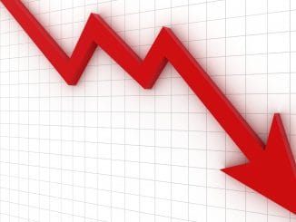 Stock money market crash down arrow