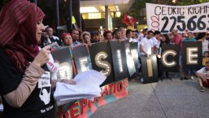 Voces Unidas Outside ICE Office New Orleans 2019 Photo by 102 point 3 WHIV FM
