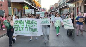New Orleans abortion rights protest blocks busy Bourbon St.
