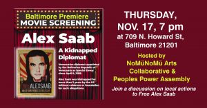 Baltimore film screening: Alex Saab, a Kidnapped Diplomat, Nov. 17