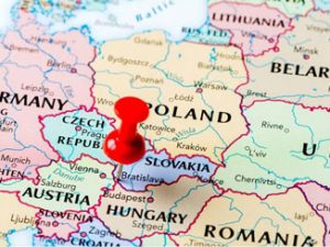 Map Central Europe Slovakia