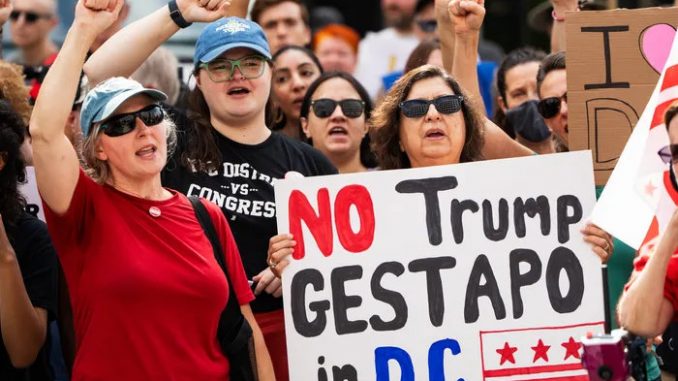 Protests trump dc police federal takeover 19