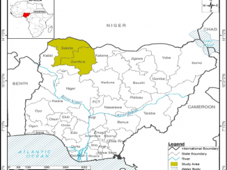 Map of Nigeria showing Sokoto and Zamfara States Source modified from