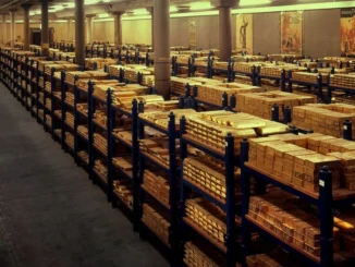 Stored in a vault under the bank of england