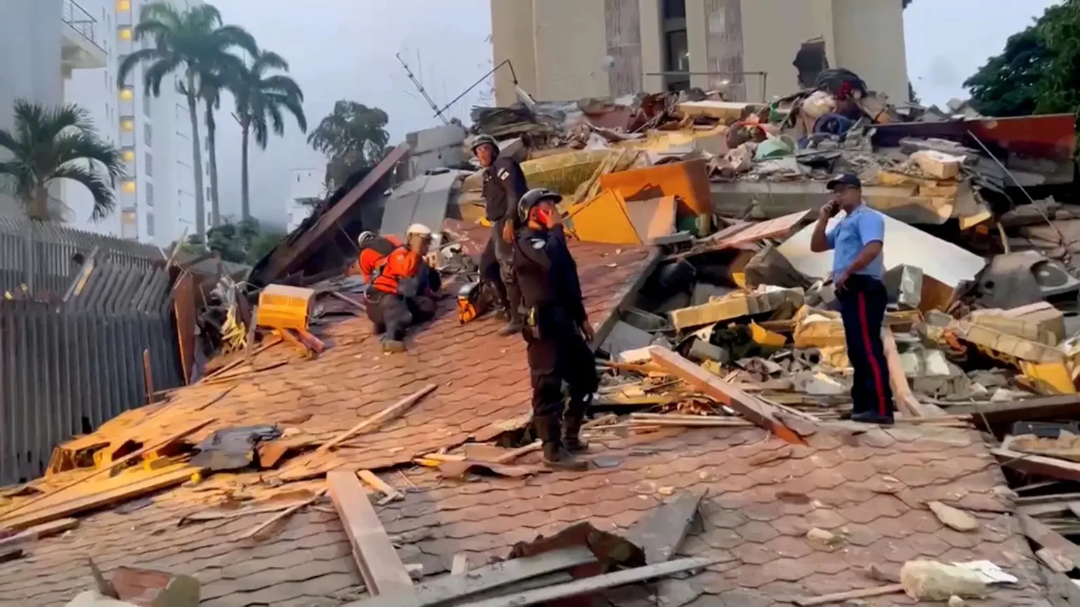 Coastal La Guaira state showed widespread infrastructure damage.