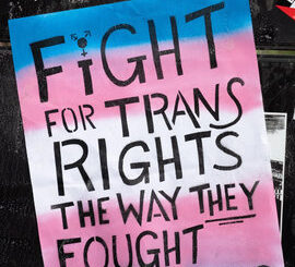 Fight for trans rights sticker