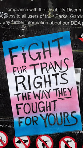 Fight for trans rights sticker