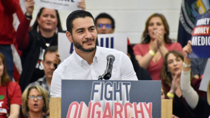 El Sayed speaks at the podum