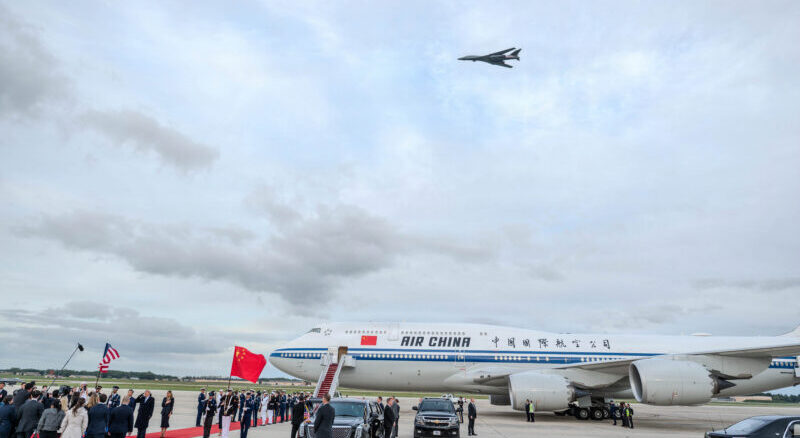 PRC President Xi Jinping arrives at Joint Base Andrews for state visit